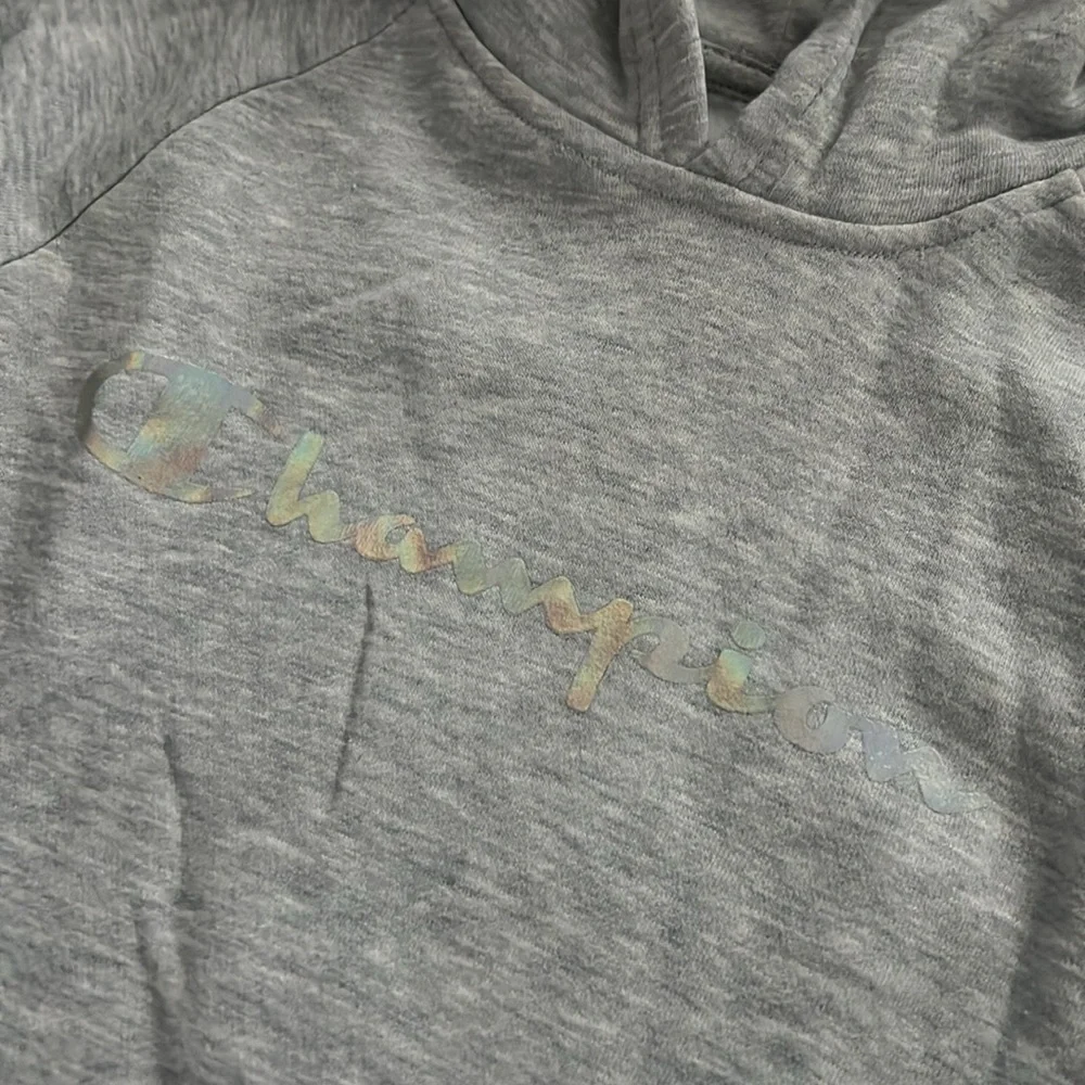 NWT Champion Iridescent Fleece Hoodie in Oxford Heather Size M New w/Tag